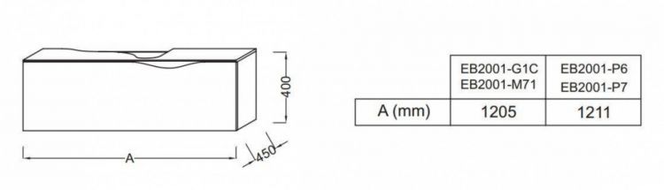 Тумба для ванной Jacob Delafon Stillness шириной 120 см с боковым расположением раковины, массив дуб [EB2001-P6]