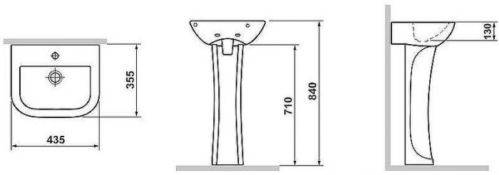 Раковина Laguraty 44 3210 F детская Белая