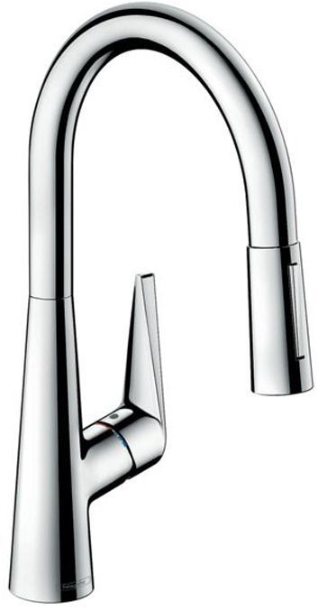 Hansgrohe Talis M51 Смеситель  для кухни на 1 отв, поворотный излив: 21.3см с вытяжным душем, 2jet, h:18.5см, цвет: хром
