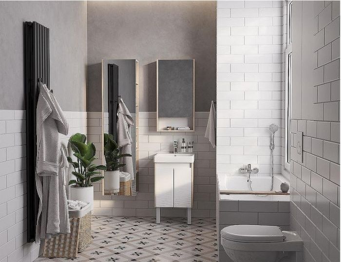 Тумба под раковину Aquaton Сканди Doors 45 1A278701SDB20 Белый глянец Дуб верона