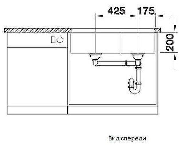 Кухонная мойка Blanco Subline 480/320-U 523584 Антрацит