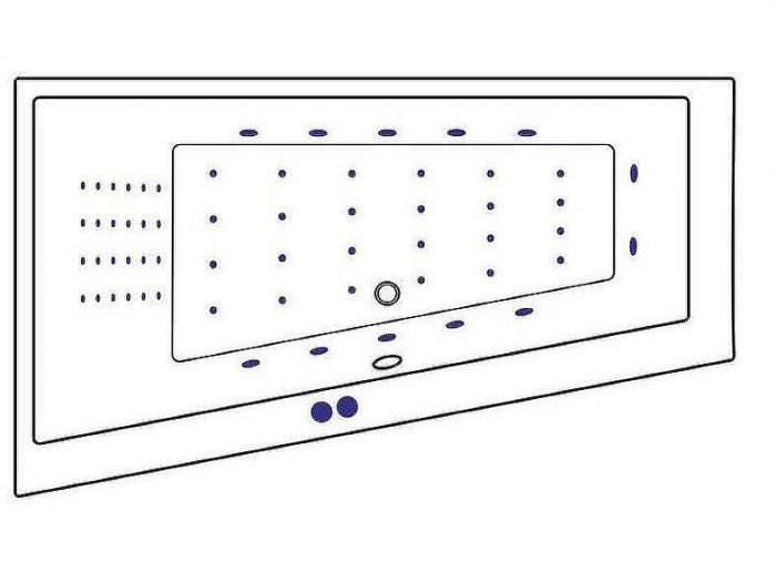 Акриловая ванна Excellent Sfera 170x100 L WAEX.SFL17.NANO.CR с гидромассажем