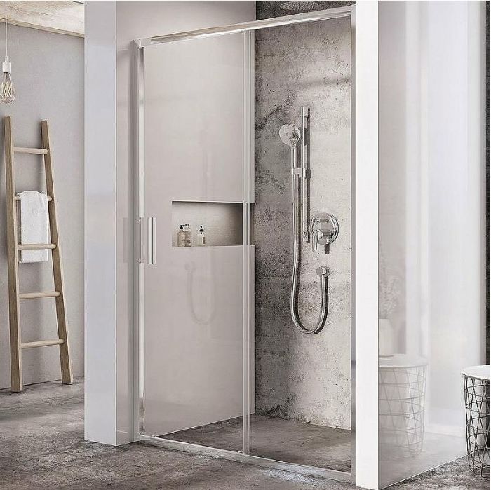 Душевая дверь Ravak Blix Slim BLSDP2-120 X0PMG0C00Z1 профиль Хром стекло Transparent