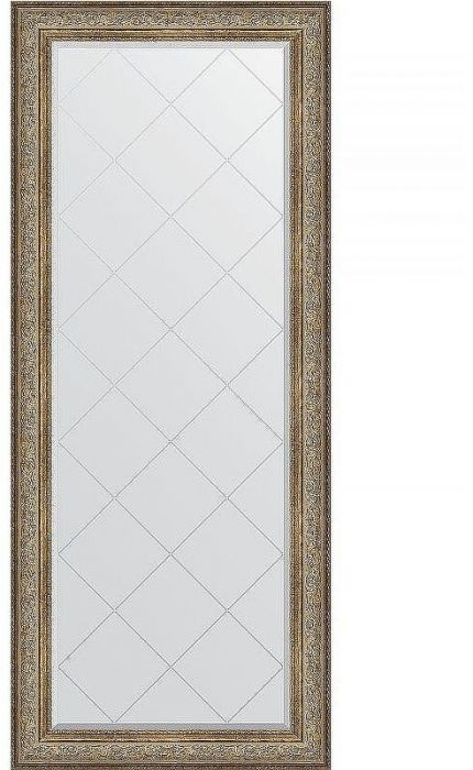 Зеркало Evoform Exclusive-G Floor 205х85 BY 6335 с гравировкой в багетной раме - Виньетка античная бронза 109