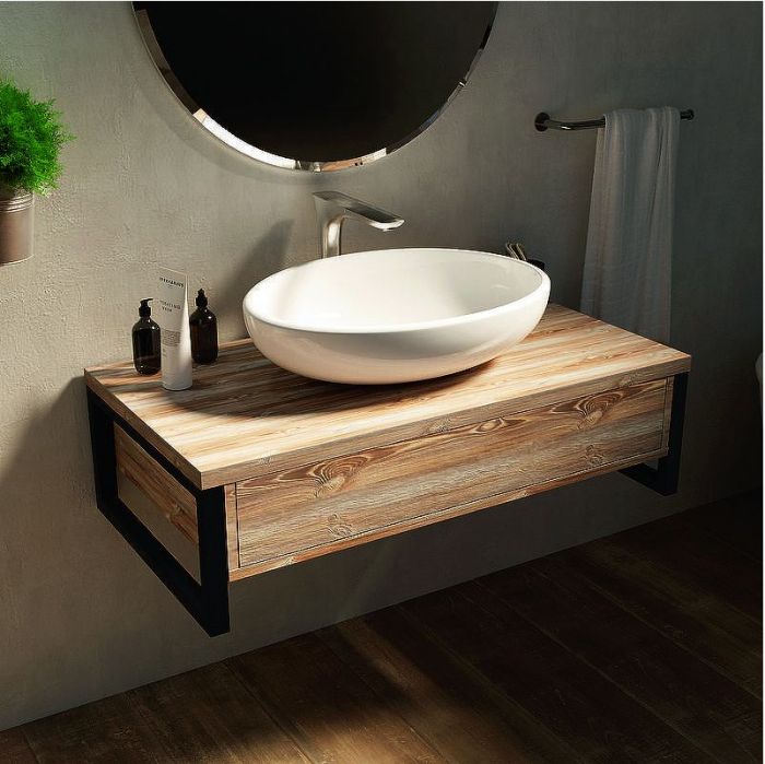 Тумба под раковину 1MarKa Grunge Loft 70П Ц0000015941 подвесная Дуб Намибия