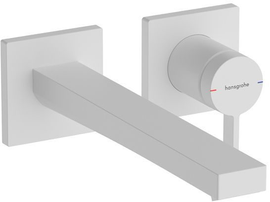 Hansgrohe Tecturis E Смеситель для раковины, однорычажный, настенный, с изливом 22,5, скрытого монтажа, цвет: матовый белый