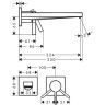 Hansgrohe Tecturis E Смеситель для раковины, однорычажный, настенный, с изливом 22,5, скрытого монтажа, цвет: матовый белый