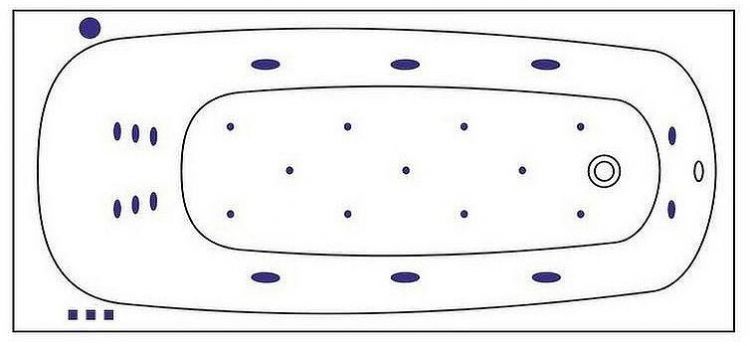 Акриловая ванна Whitecross Layla 180x80 0102.180080.100.ULTRA.BR с гидромассажем