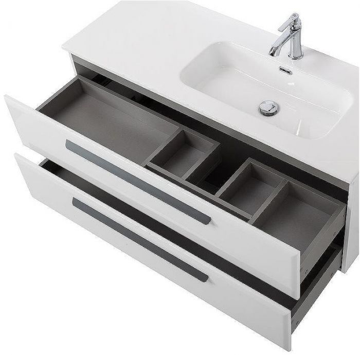 Тумба под раковину Cezares Eco-Cer-N 120 R ECO-CER-N-1200-2C-SO-BL-R подвесная Bianco Lucido без ручек