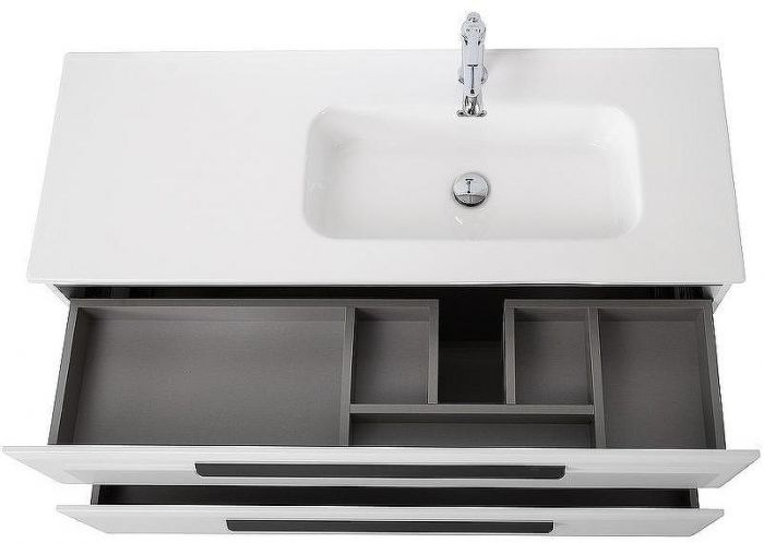 Тумба под раковину Cezares Eco-Cer-N 120 R ECO-CER-N-1200-2C-SO-BL-R подвесная Bianco Lucido без ручек