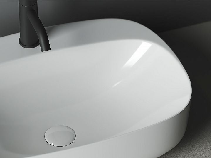 Умывальник CERAMICANOVA Element чаша накладная овальная 595x420x155 мм CN5012