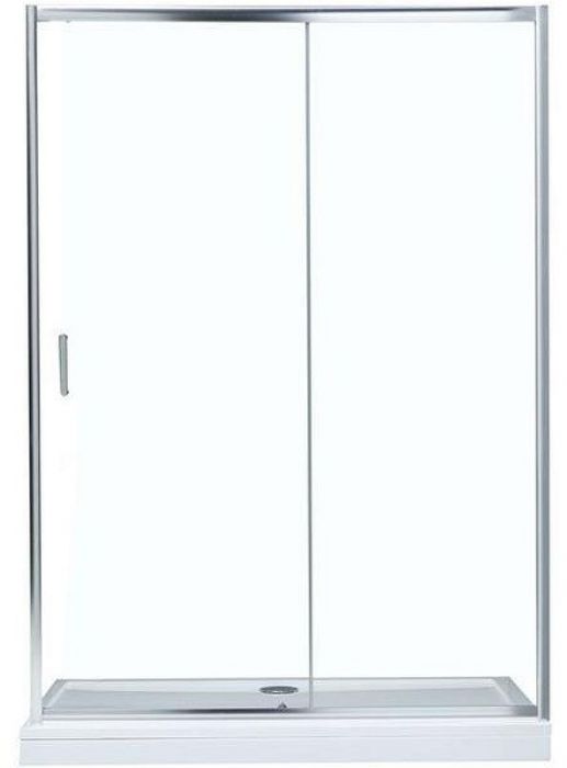 Душевая дверь Aquanet SD-1400A 140 профиль Хром стекло прозрачное