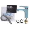 Смеситель для раковины Ekko E10303 цвет Хром Бирюзовый Смеситель для раковины Ekko E10303 цвет Хром Бирюзовый
