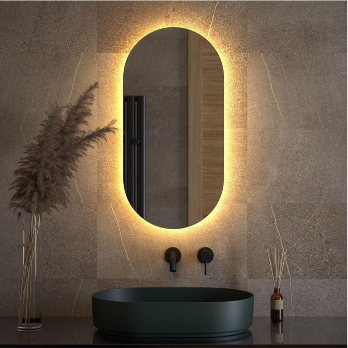 Зеркало Defesto Opti 40х80 DF 2912 с подсветкой 20W-3000K/Без выключателя/Теплый белый свет