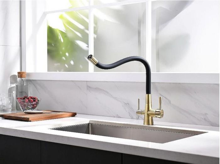 Смеситель для кухни Lemark Comfort LM3075B Бронза Черный