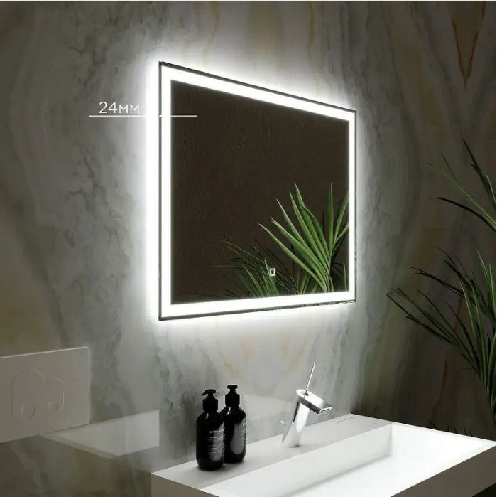 Зеркало Mixline Норма-Лайт 80 550406 с подсветкой с сенсорным выключателем