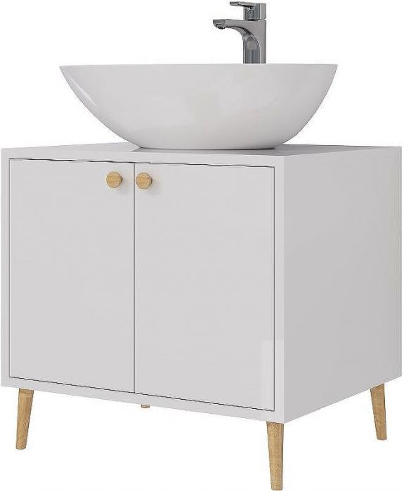 Тумба под раковину Dreja Luno 60 99.2001 Белый глянец