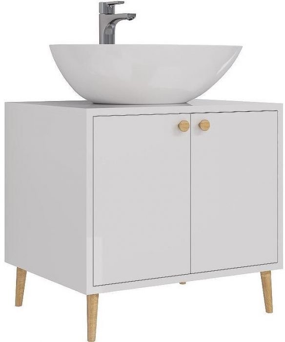 Тумба под раковину Dreja Luno 60 99.2001 Белый глянец