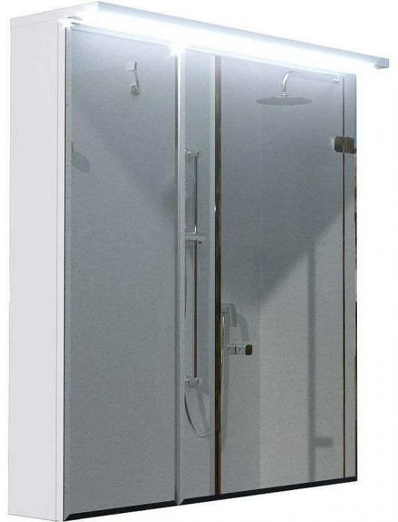 Зеркальный шкаф 1MarKa Соната 75 Ц0000007616 с подсветкой Белый глянец Зеркальный шкаф 1MarKa Соната 75 Ц0000007616 с подсветкой Белый глянец