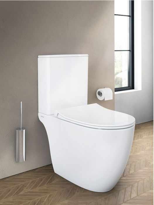 Унитаз компакт Vitra Sento Rim-ex open back 9830B003-7204 с бачком и сиденьем Микролифт