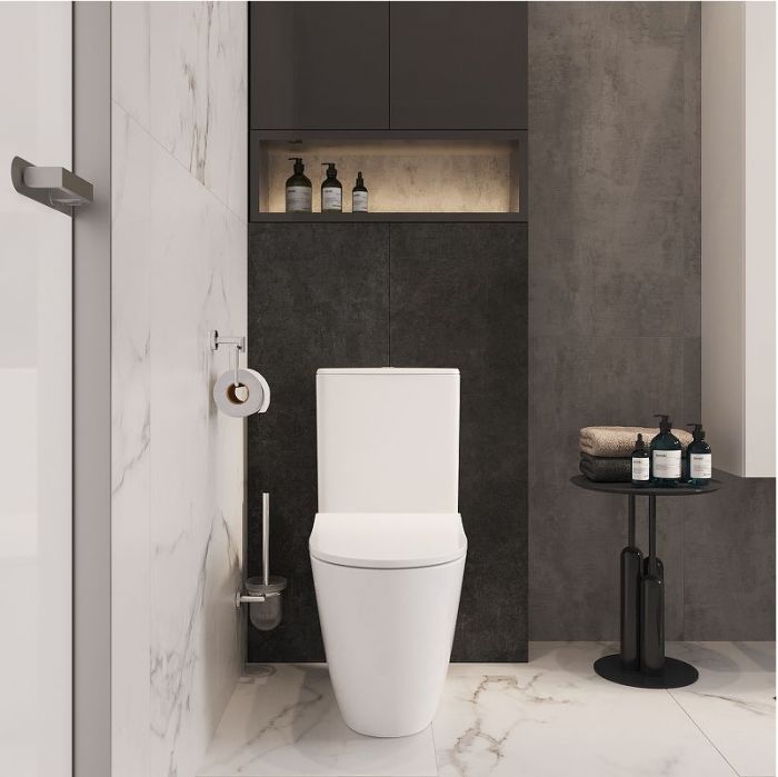 Унитаз компакт Vitra Sento Rim-ex open back 9830B003-7204 с бачком и сиденьем Микролифт