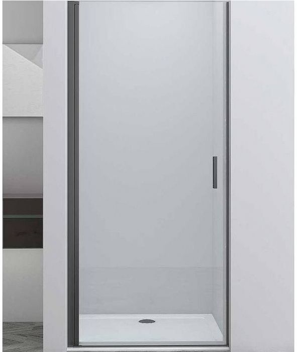 Душевая дверь Vincea Alpha 80 VDP-3AL800CLGM профиль Вороненая сталь стекло прозрачное