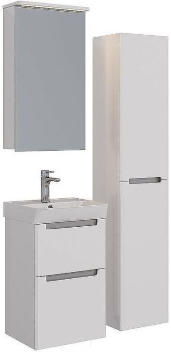 Зеркальный шкаф Lemark Zenon 45 LM45ZS-Z с подсветкой Белый глянец