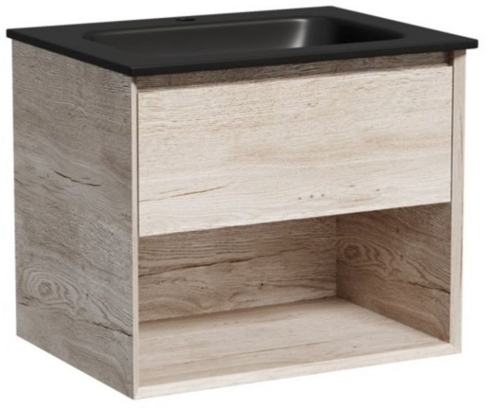 Тумба подвесная SANCOS под раковину Marmi 1.0, дуб галифакс натуральный 590х445х520, MR1.060EG