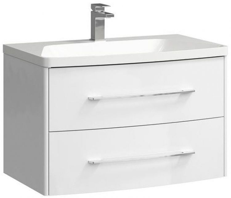 Тумба под раковину Aqwella 5 Stars Neringa 80 NER0108 подвесная Белая