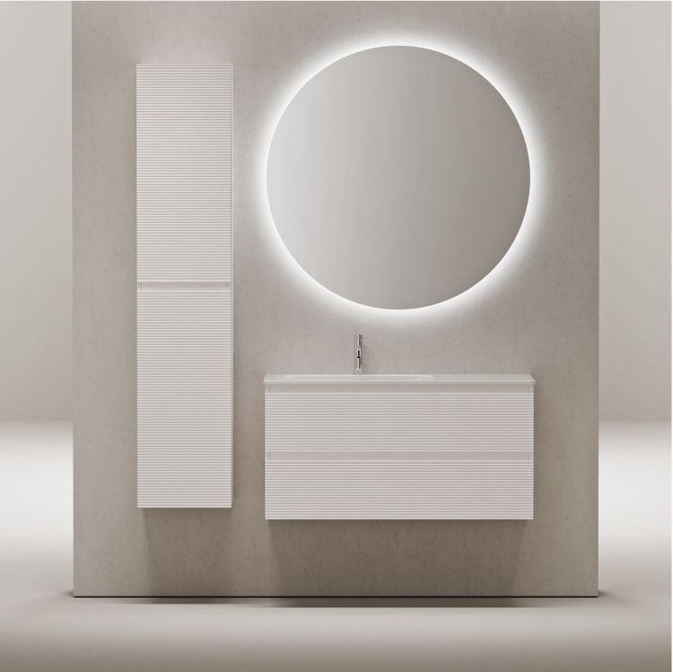 Тумба подвесная SANCOS под раковину левая Folk, Bianco 995х445х500, FL100LW