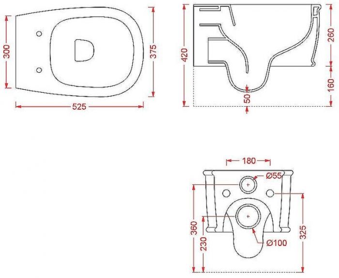 Унитаз Artceram Atelier ATV001 01 00 подвесной Белый без сиденья