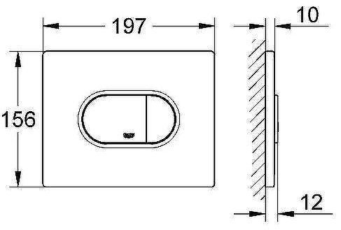 Клавиша смыва Grohe Arena Cosmopolitan 38858000 Хром
