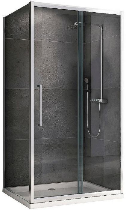 Душевой уголок Abber Schwarzer Diamant 170x80 AG30170H-S80 профиль Хром стекло прозрачное