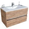 Тумба с раковиной SanVit Кубэ-2 80 kkube2080dub подвесная цвет Дуб
