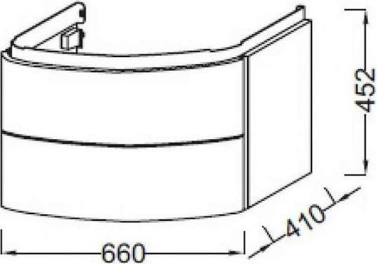 Тумба под раковину Jacob Delafon Presquile 66 EB1103-N21 подвесная цвет Серый титан лак