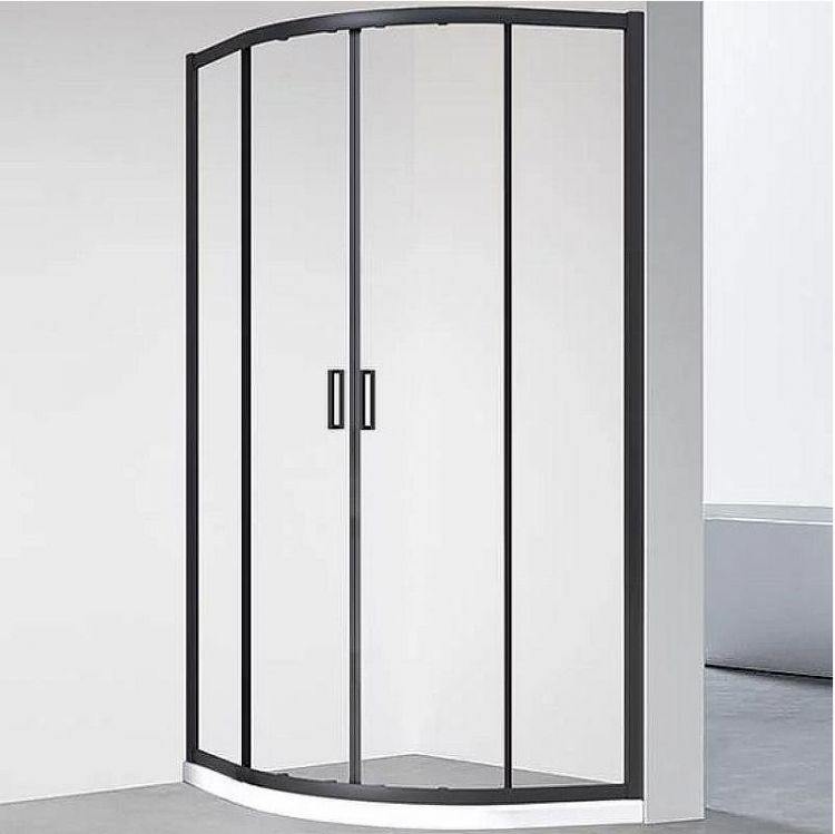 Душевой уголок Veconi Rovigo RV01B 100х100 RV01B-100-01-C7 профиль Черный матовый стекло прозрачное