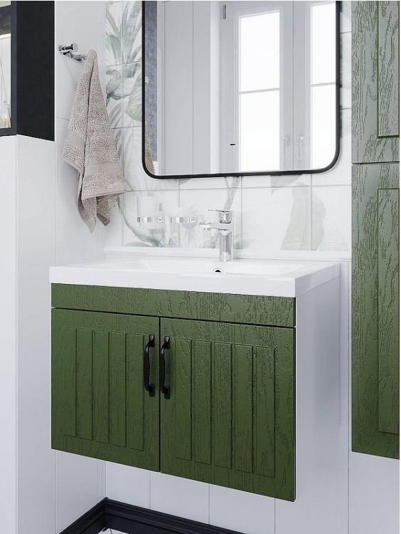 Тумба с раковиной DIWO Сочи 60 подвесная цвет Зеленый