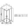 Душевой уголок Ravak Blix BLSRV2-80 80x80 X1LM40300Z1 профиль Черный стекло Transparent