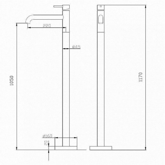 Смеситель для раковины Abber Wasser Kreis AF8140B Черный матовый