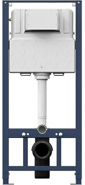 Комплект унитаза с инсталляцией AM.PM Like IS49001.801900 с сиденьем Микролифт и Белой глянцевой клавишей смыва