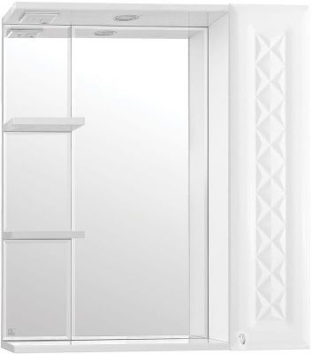 Зеркало со шкафом Style Line Канна 75 С Люкс с подсветкой Белый глянец
