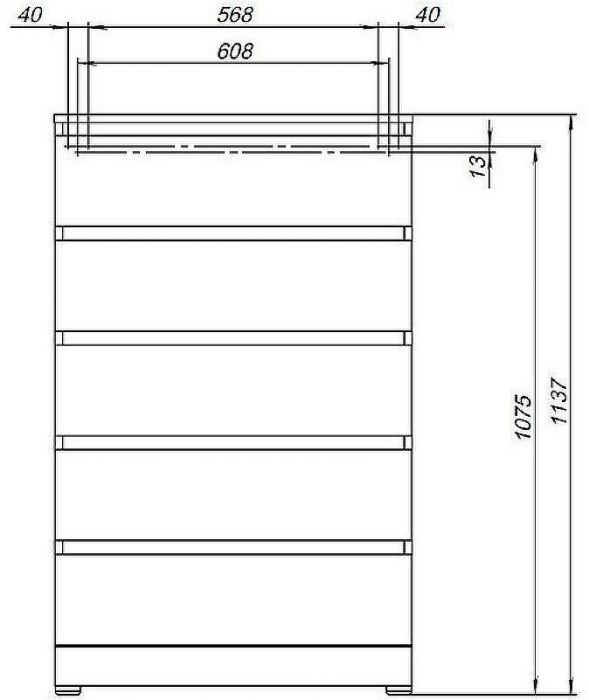 Комод Aquanet Сканди 70 302552 Дуб крафт