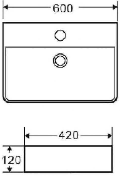 Раковина Azario 60 AZ-2173 Белая