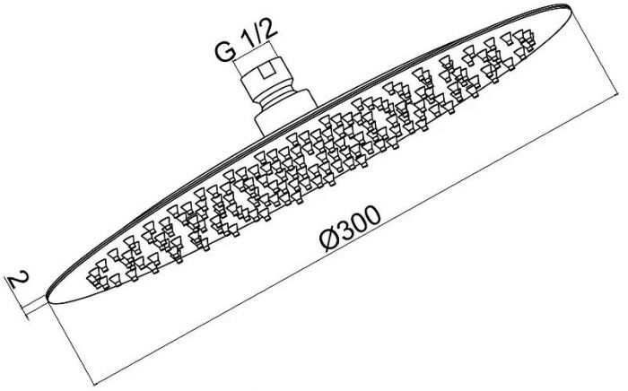 Верхний душ AQUAme AQM8605GM цвет Металл шлифованный