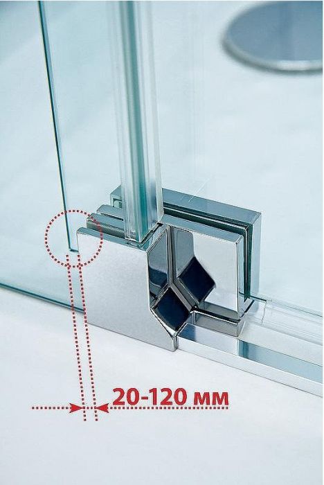 Душевой уголок Cezares Slider 90x90 SLIDER-AH-1-90-80/90-C-Cr профиль Хром стекло прозрачное