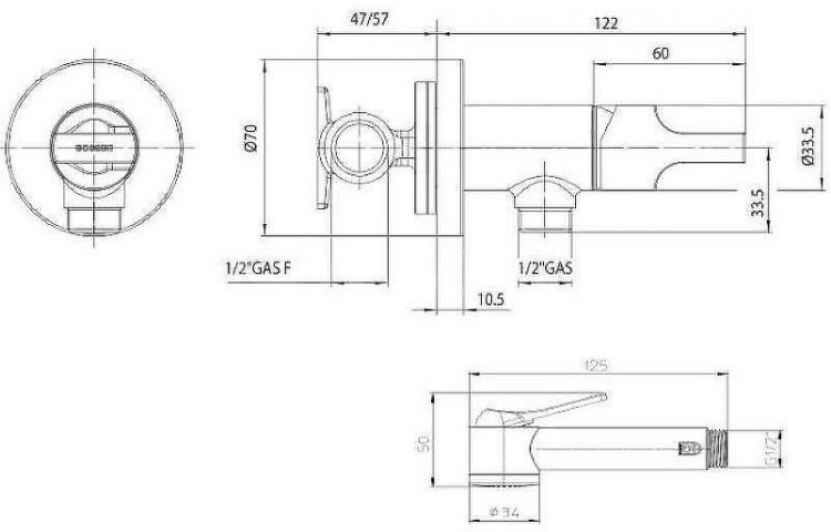 Гигиенический душ со смесителем Bossini Paloma Brass E34007B.073 Черный матовый Гигиенический душ со смесителем Bossini Paloma Brass E34007B.073 Черный матовый