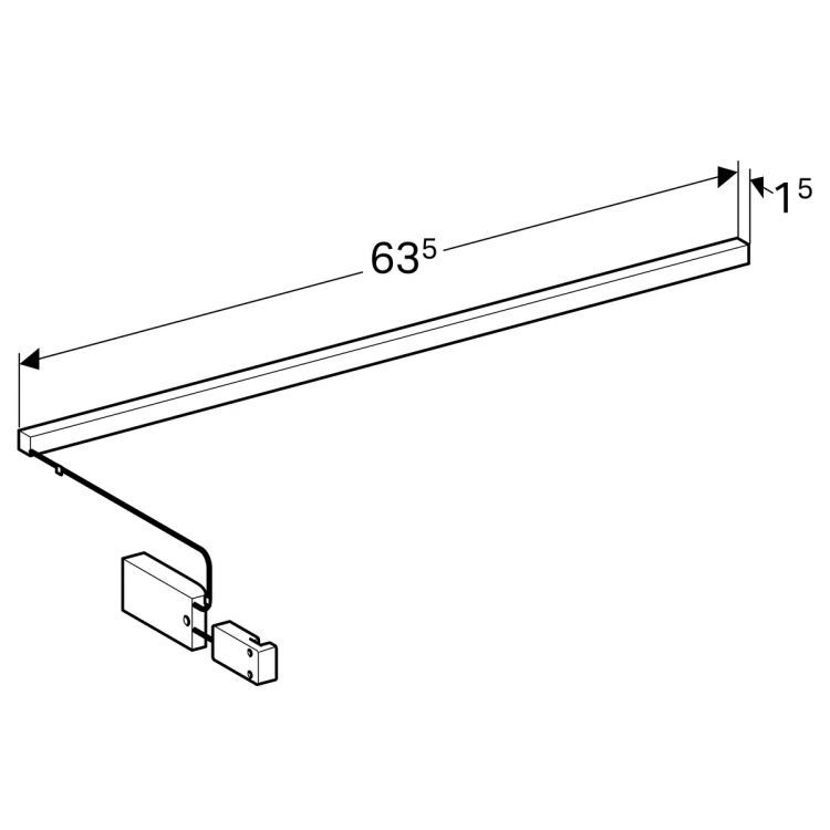 Универсальная подсветка Geberit, 635 мм