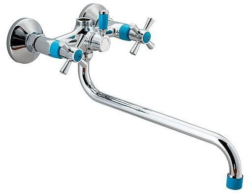 Смеситель для ванны Ekko E22118-11 универсальный цвет Хром Бирюзовый