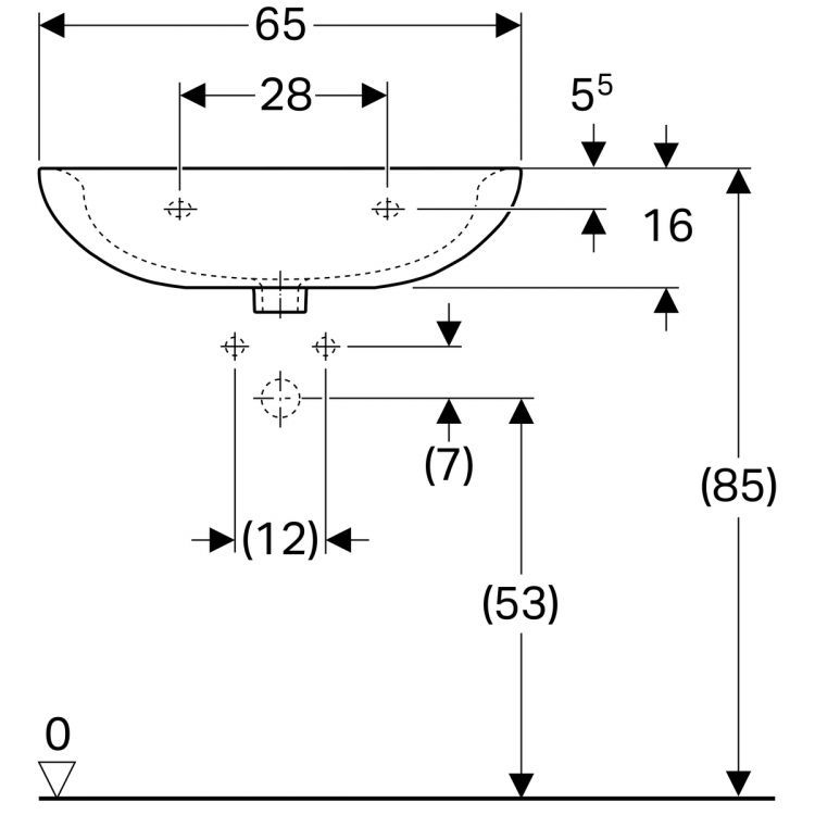 Раковина Geberit Renova Nr.1, 223065000