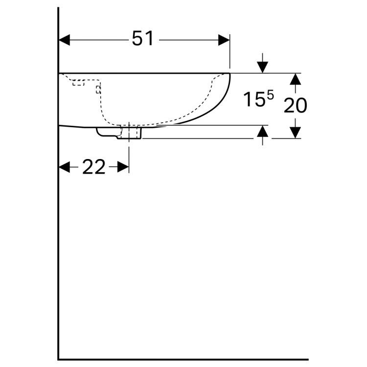 Раковина Geberit Renova Nr.1, 223065000